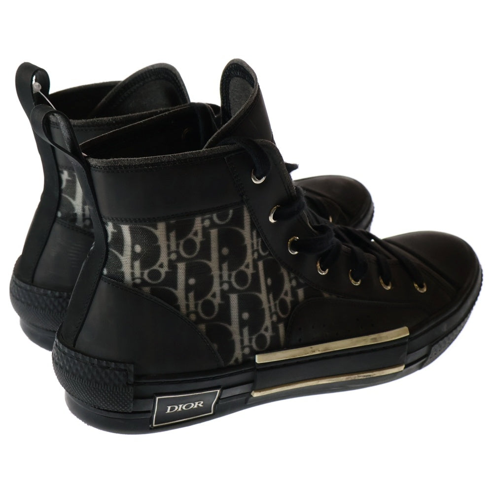 DIOR(ディオール) B23 High Top Sneakers オブリーク総柄 ラバーハイカットスニーカー ブラック 3SH118YJP