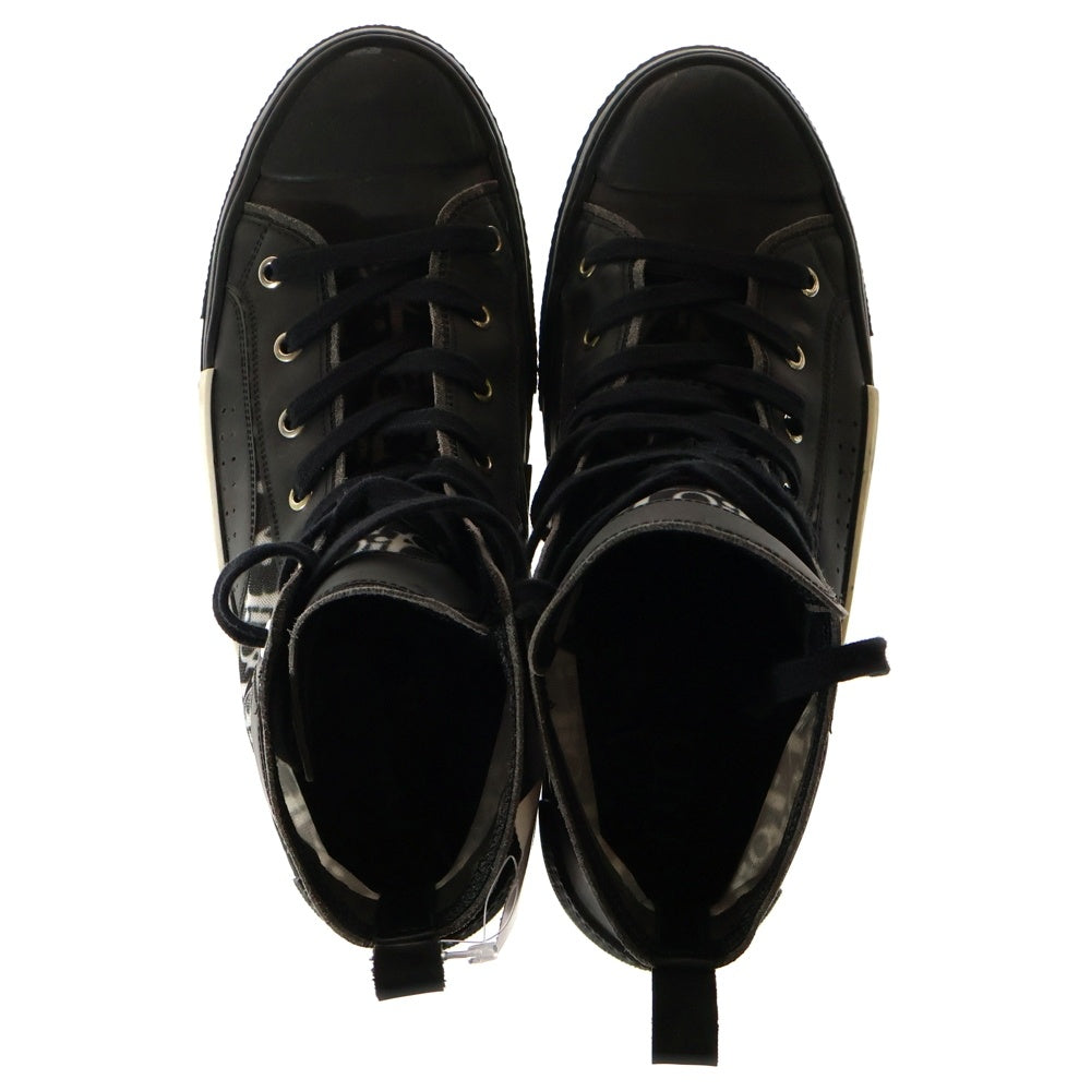DIOR(ディオール) B23 High Top Sneakers オブリーク総柄 ラバーハイカットスニーカー ブラック 3SH118YJP
