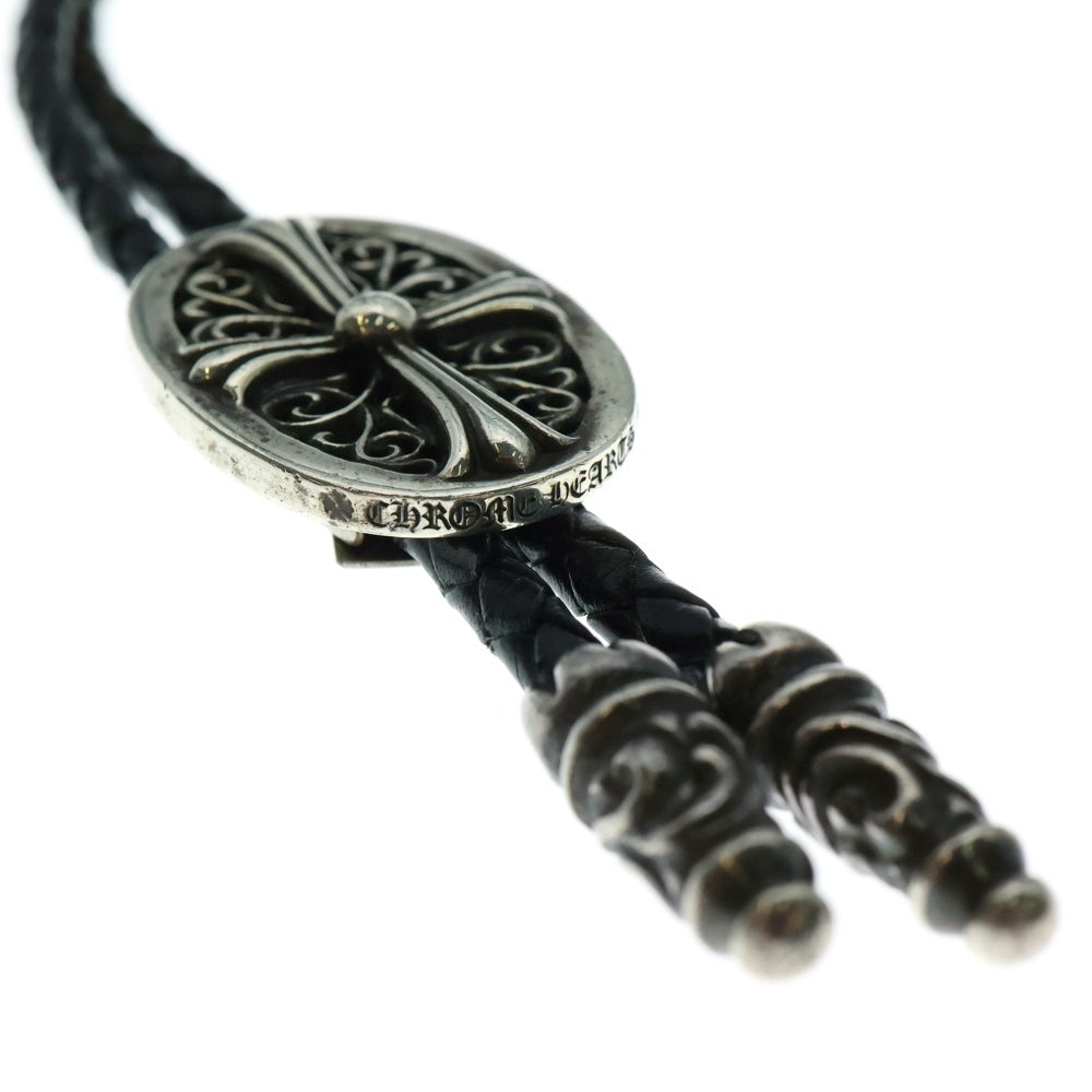 CHROME HEARTS(クロムハーツ) BOLOTIE OVALTINY タイニークラシックオーバルクロス ループタイ シルバー/ブラック BCA209