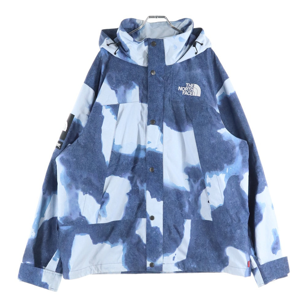 SUPREME(シュプリーム) 21AW ×The North Face Bleached Denim Print Mountain Jacket ザ ノース フェイス ブリーチド デニム プリント マウンテン ジャケット ブルー NP521001