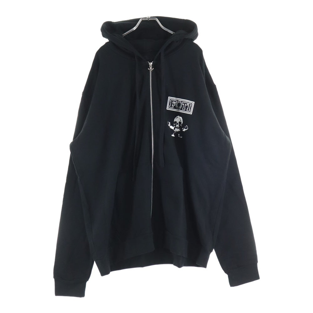 CHROME HEARTS(クロムハーツ) FOTI HOODIE ZIP ジップフォティ バックフォティプリント ジップアップパーカー ブラック