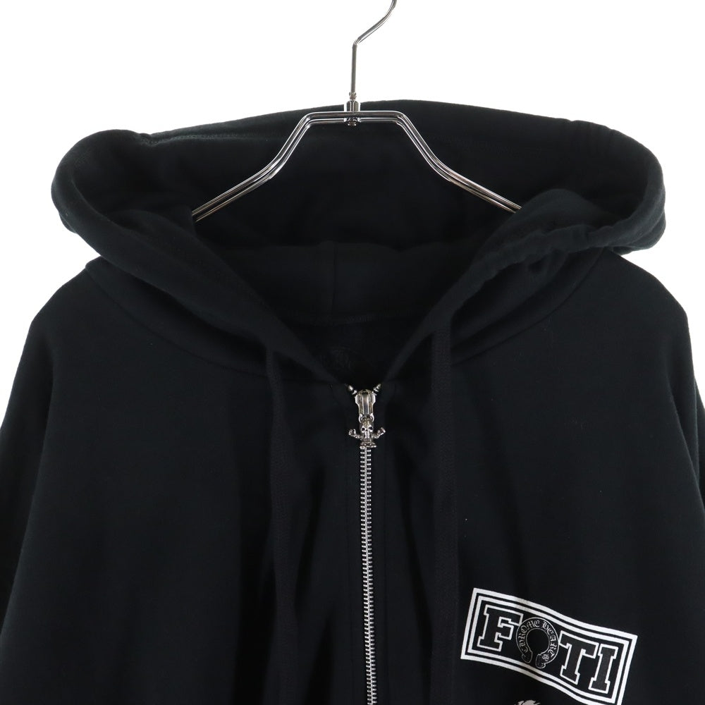 CHROME HEARTS(クロムハーツ) FOTI HOODIE ZIP ジップフォティ バックフォティプリント ジップアップパーカー ブラック