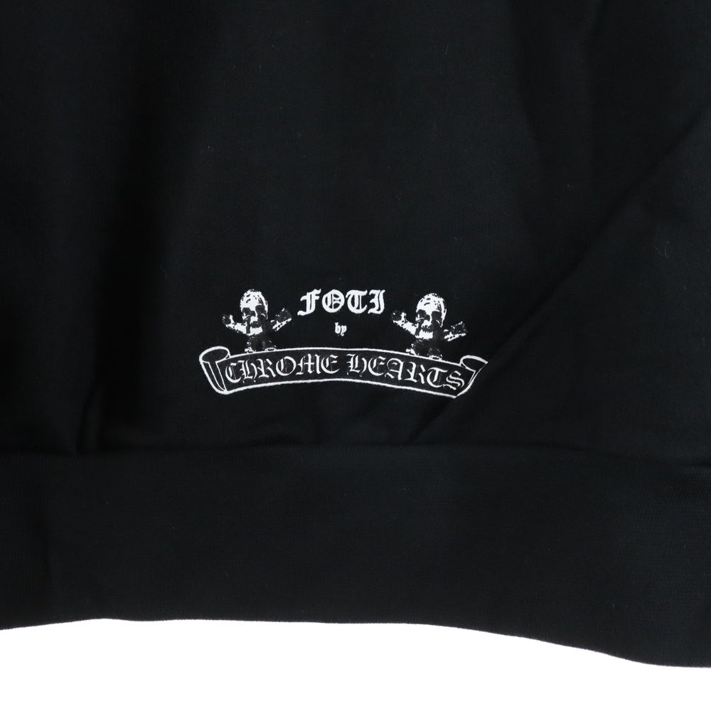 CHROME HEARTS(クロムハーツ) FOTI HOODIE ZIP ジップフォティ バックフォティプリント ジップアップパーカー ブラック