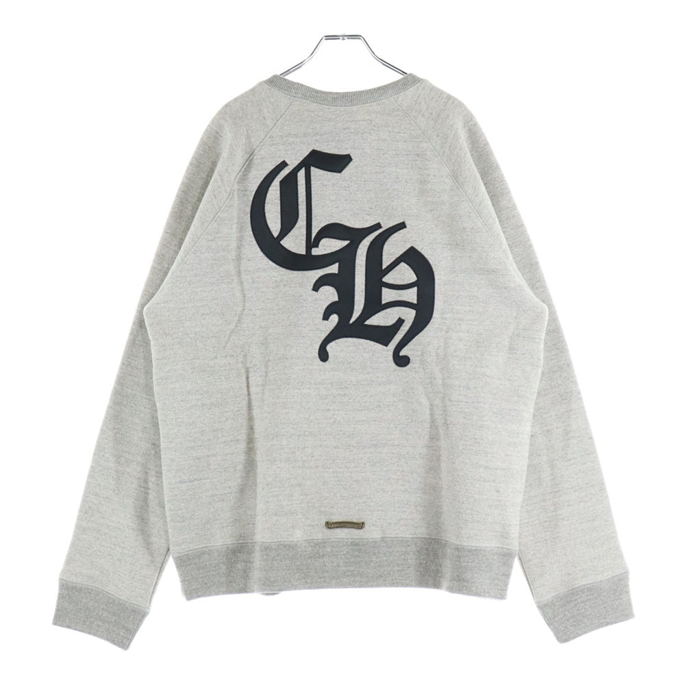 CHROME HEARTS(クロムハーツ) Y NOT CH Applique Embroidery アップリケ刺繍クルーネック スウェットシャツ トレーナー グレー