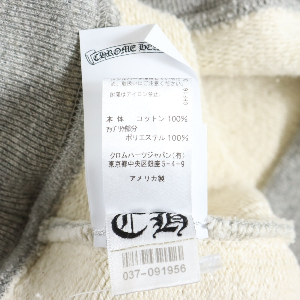 CHROME HEARTS(クロムハーツ) Y NOT CH Applique Embroidery アップリケ刺繍クルーネック スウェットシャツ トレーナー グレー