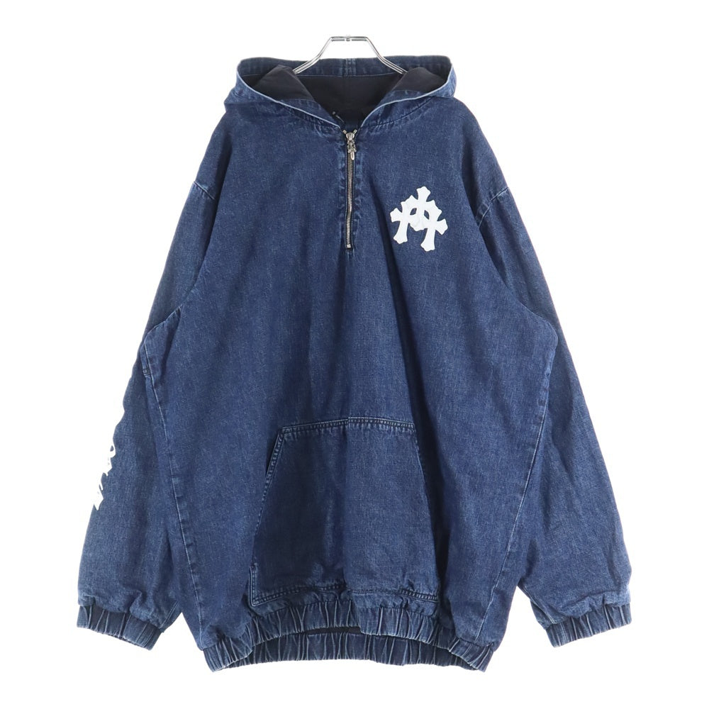 CHROME HEARTS(クロムハーツ) RUCKUS ハーフジップデニムアノラックパーカー インディゴ