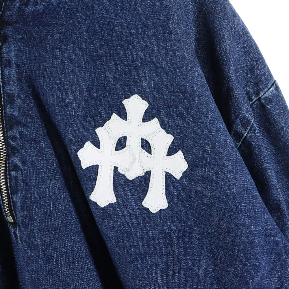 CHROME HEARTS(クロムハーツ) RUCKUS ハーフジップデニムアノラックパーカー インディゴ