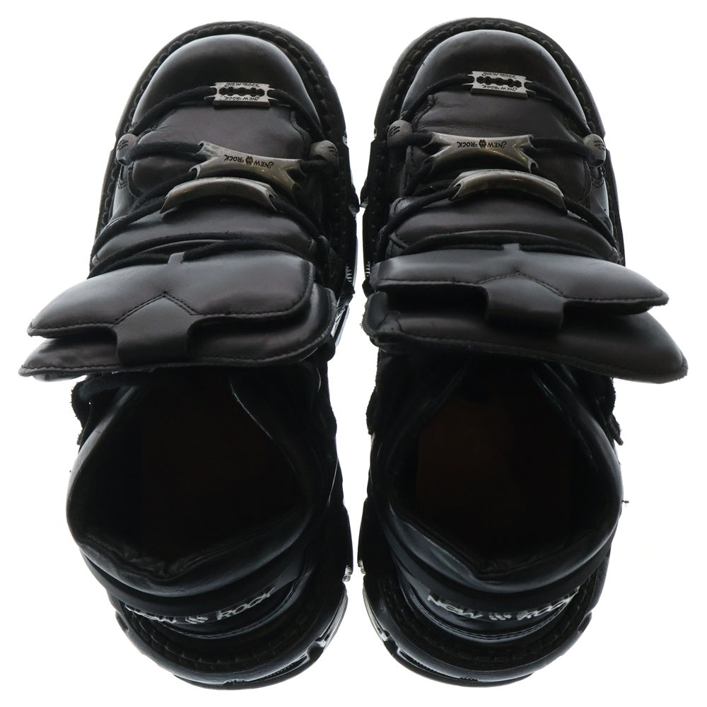 NEW ROCK(ニューロック) ANKLE BOOT BLACK IMPERFECT TANK WITH LACES アンクルブーツ ブラック インパーフェクトタンク M-TANK106-C2 ブラック