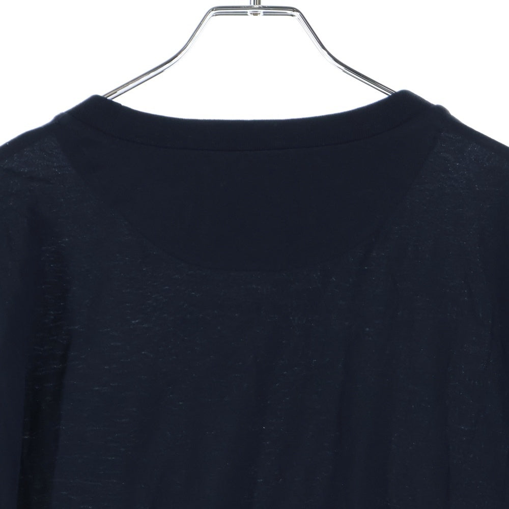 PRADA(プラダ) 21SS 三角ロゴプレートポーチ クルーネック半袖カットソーTシャツ ブラック UJN762 S212 1ZLC