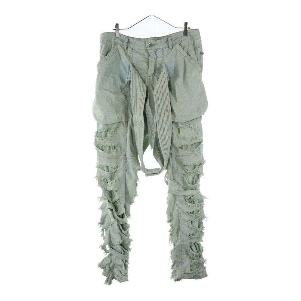 DRKSHDW(ダークシャドウ) SAQLS CREATCH PANTS ダメージ加工デストロイ クリーチパンツ DS02B4312-SAQLS モスグリーン