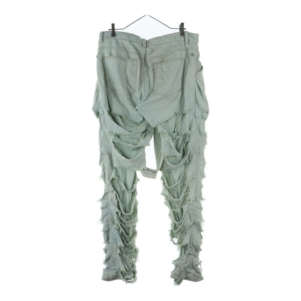 DRKSHDW(ダークシャドウ) SAQLS CREATCH PANTS ダメージ加工デストロイ クリーチパンツ DS02B4312-SAQLS モスグリーン
