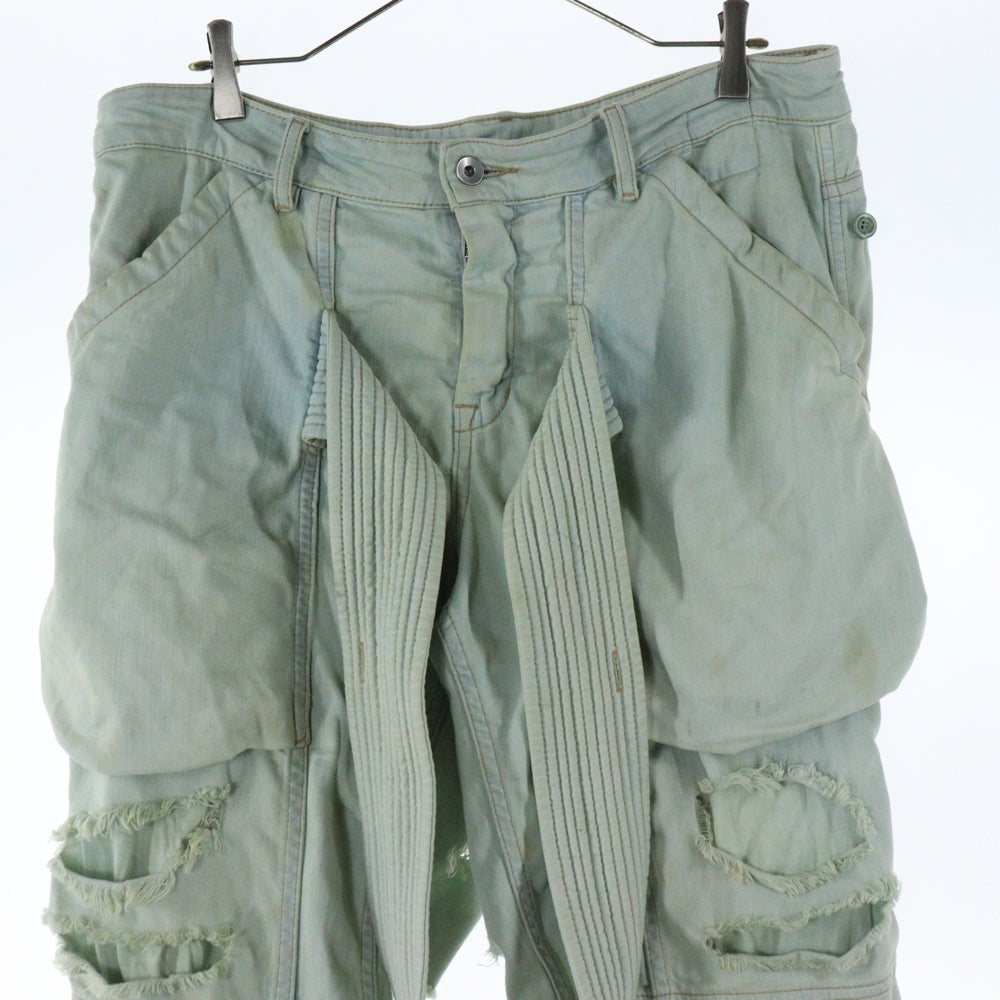 DRKSHDW(ダークシャドウ) SAQLS CREATCH PANTS ダメージ加工デストロイ クリーチパンツ DS02B4312-SAQLS モスグリーン