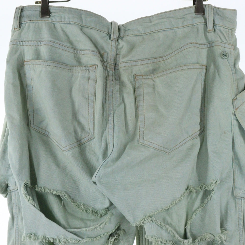DRKSHDW(ダークシャドウ) SAQLS CREATCH PANTS ダメージ加工デストロイ クリーチパンツ DS02B4312-SAQLS モスグリーン