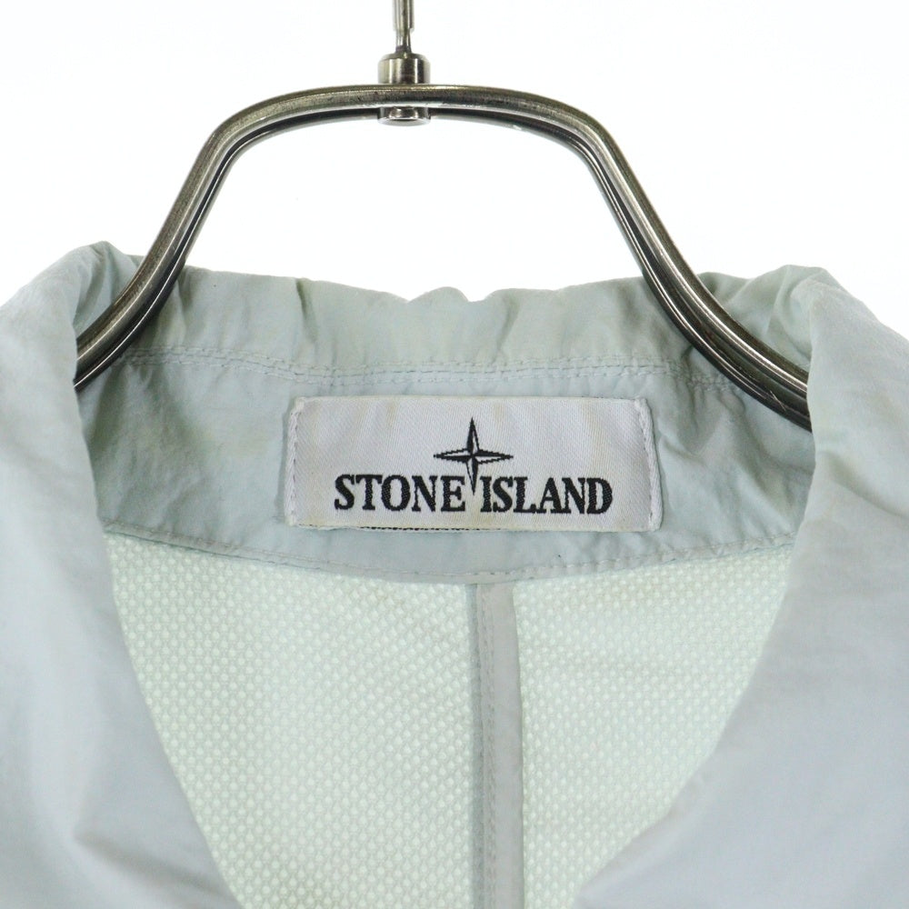 STONE ISLAND(ストーンアイランド) Nylon Shirt Jacket ロゴパッチ ジップアップ ナイロンジャケット グレー 771510303