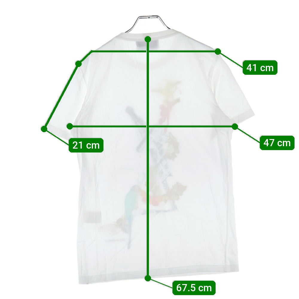 YVES SAINT LAURENT(イヴサンローラン) タワープリント 半袖クルーネックTシャツカットソー ホワイト 288894