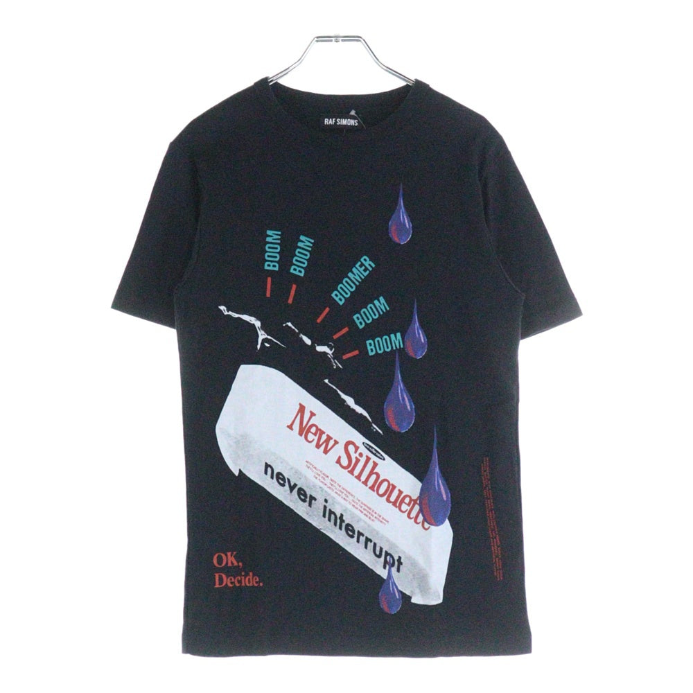 RAF SIMONS(ラフシモンズ) 14SS プリント半袖クルーネックTシャツカットソー 141-102B ブラック