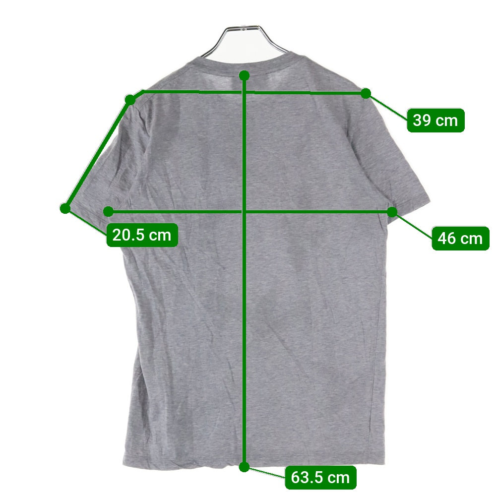 YVES SAINT LAURENT(イヴサンローラン) 総柄バードプリント 半袖クルーネックTシャツカットソー グレー