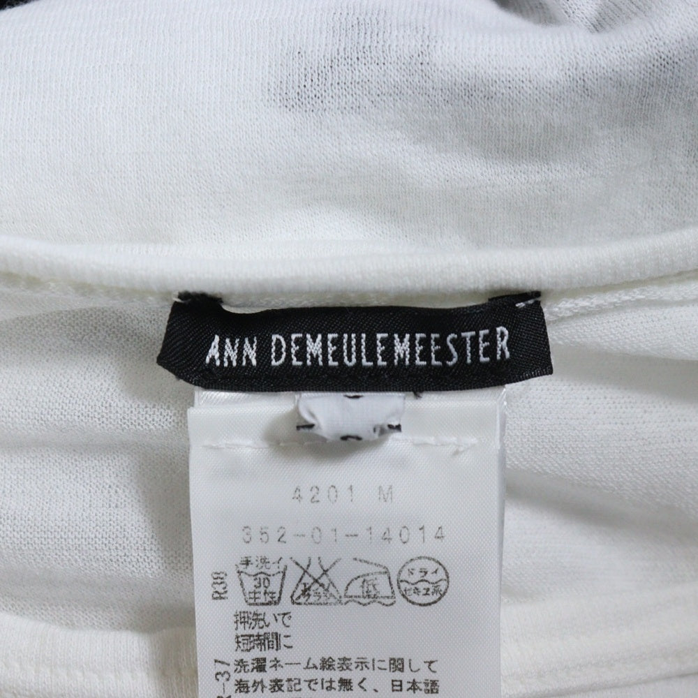 ANN DEMEULEMEESTER(アンドゥムルメステール) イーグルプリント クルーネック半袖Tシャツカットソー ホワイト