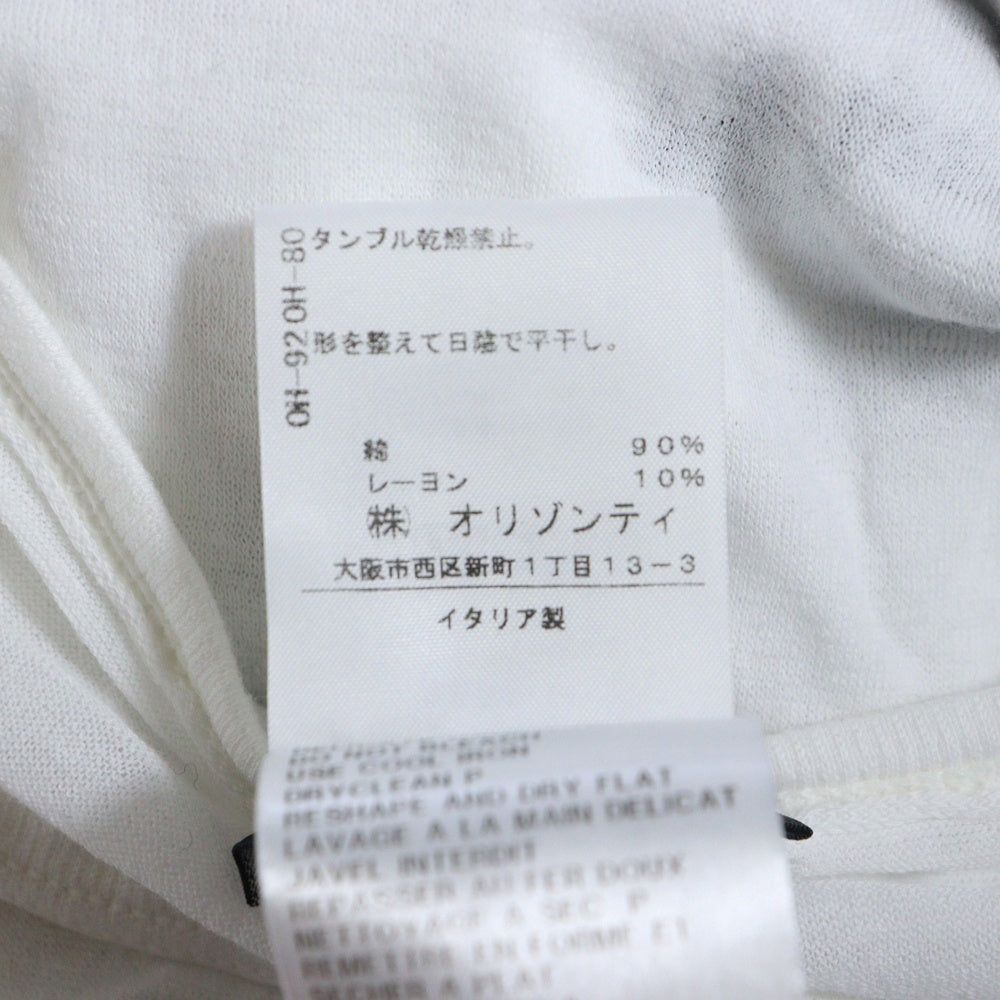 ANN DEMEULEMEESTER(アンドゥムルメステール) イーグルプリント クルーネック半袖Tシャツカットソー ホワイト