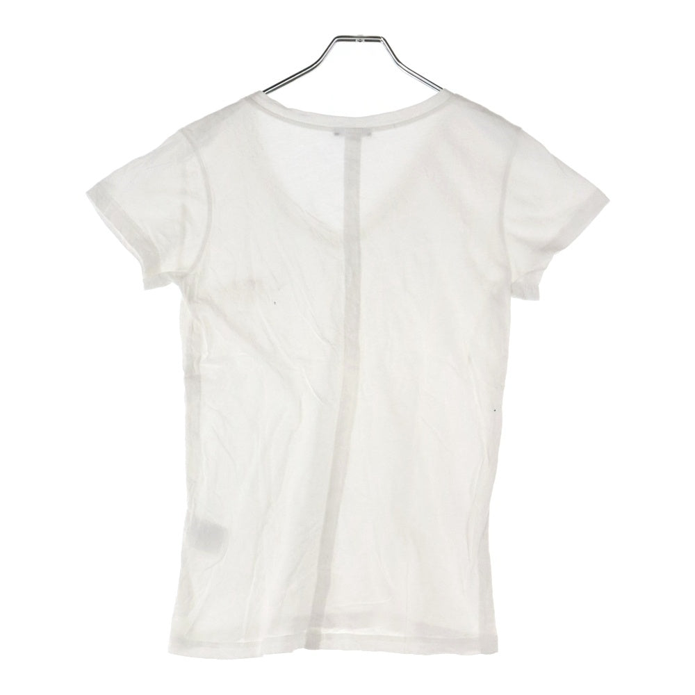 ANN DEMEULEMEESTER(アンドゥムルメステール) Vネック 半袖Tシャツカットソー ホワイト