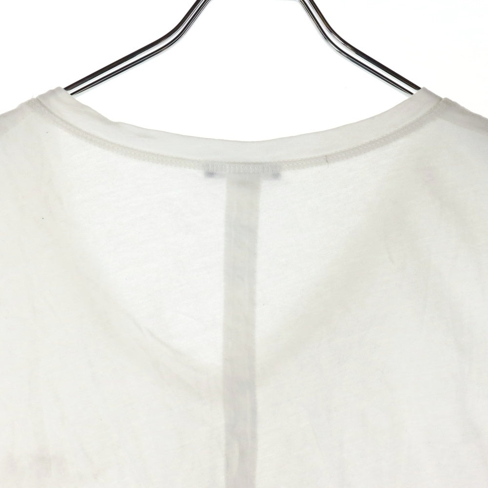 ANN DEMEULEMEESTER(アンドゥムルメステール) Vネック 半袖Tシャツカットソー ホワイト