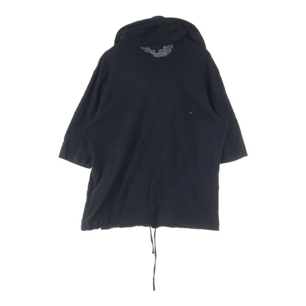 ANN DEMEULEMEESTER(アンドゥムルメステール) フーデッド半袖カットソー ブラック