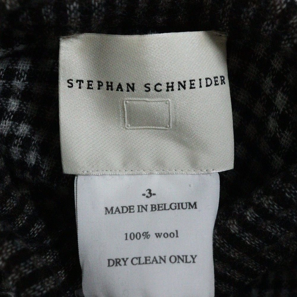 STEPHAN SCHNEIDER(ステファンシュナイダー) チェック総柄 ウール長袖シャツ グレー