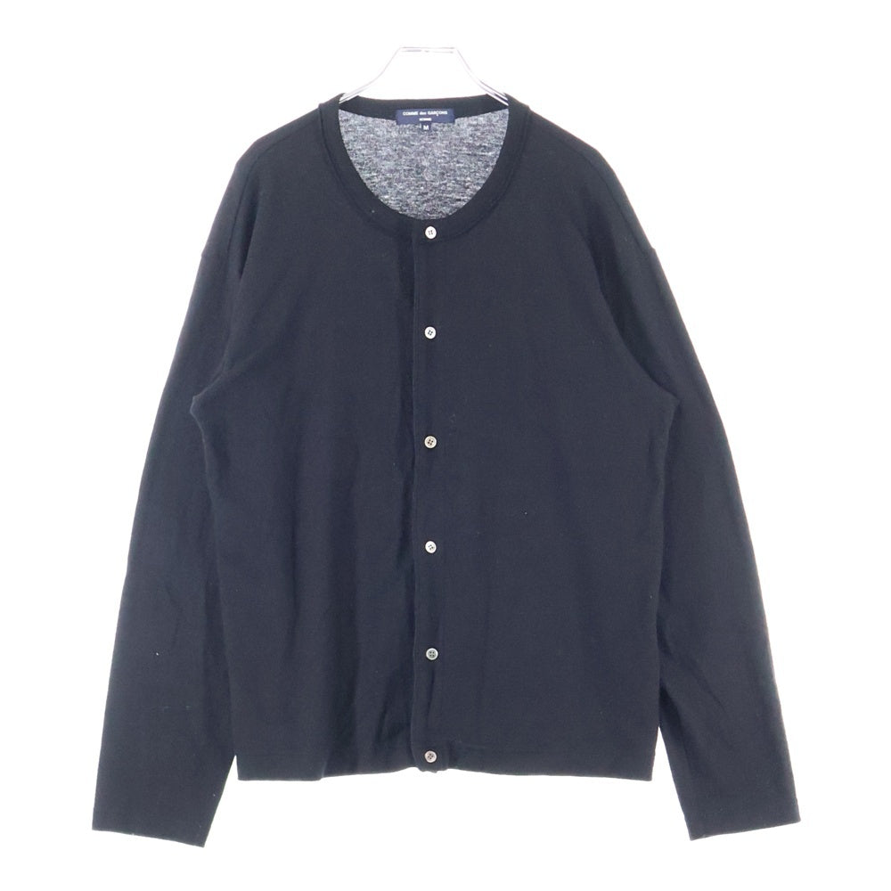 COMME des GARCONS HOMME(コムデギャルソンオム) カシミヤ混 薄手ニットカーディガン ブラック