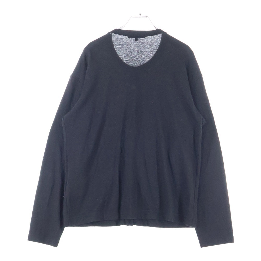 COMME des GARCONS HOMME(コムデギャルソンオム) カシミヤ混 薄手ニットカーディガン ブラック