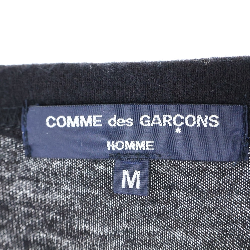 COMME des GARCONS HOMME(コムデギャルソンオム) カシミヤ混 薄手ニットカーディガン ブラック