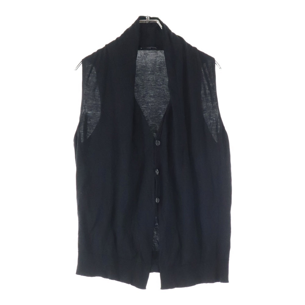 ANN DEMEULEMEESTER(アンドゥムルメステール) ノースリーブ ニットカーディガン ブラック