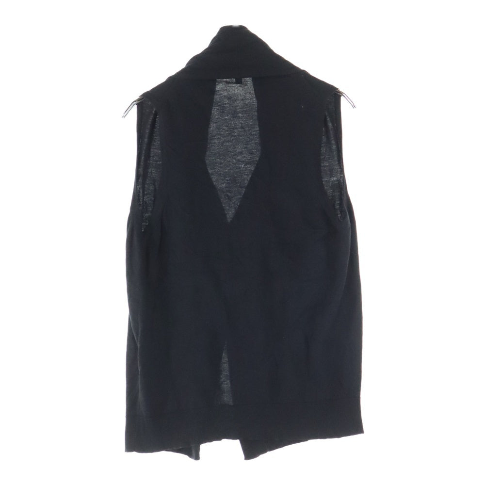 ANN DEMEULEMEESTER(アンドゥムルメステール) ノースリーブ ニットカーディガン ブラック