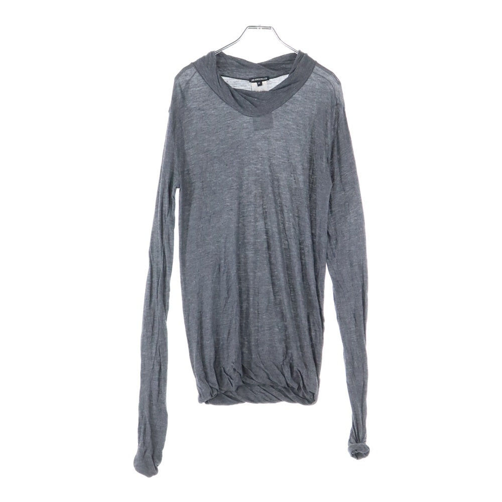 ANN DEMEULEMEESTER(アンドゥムルメステール) モックネック ニット長袖カットソー グレー