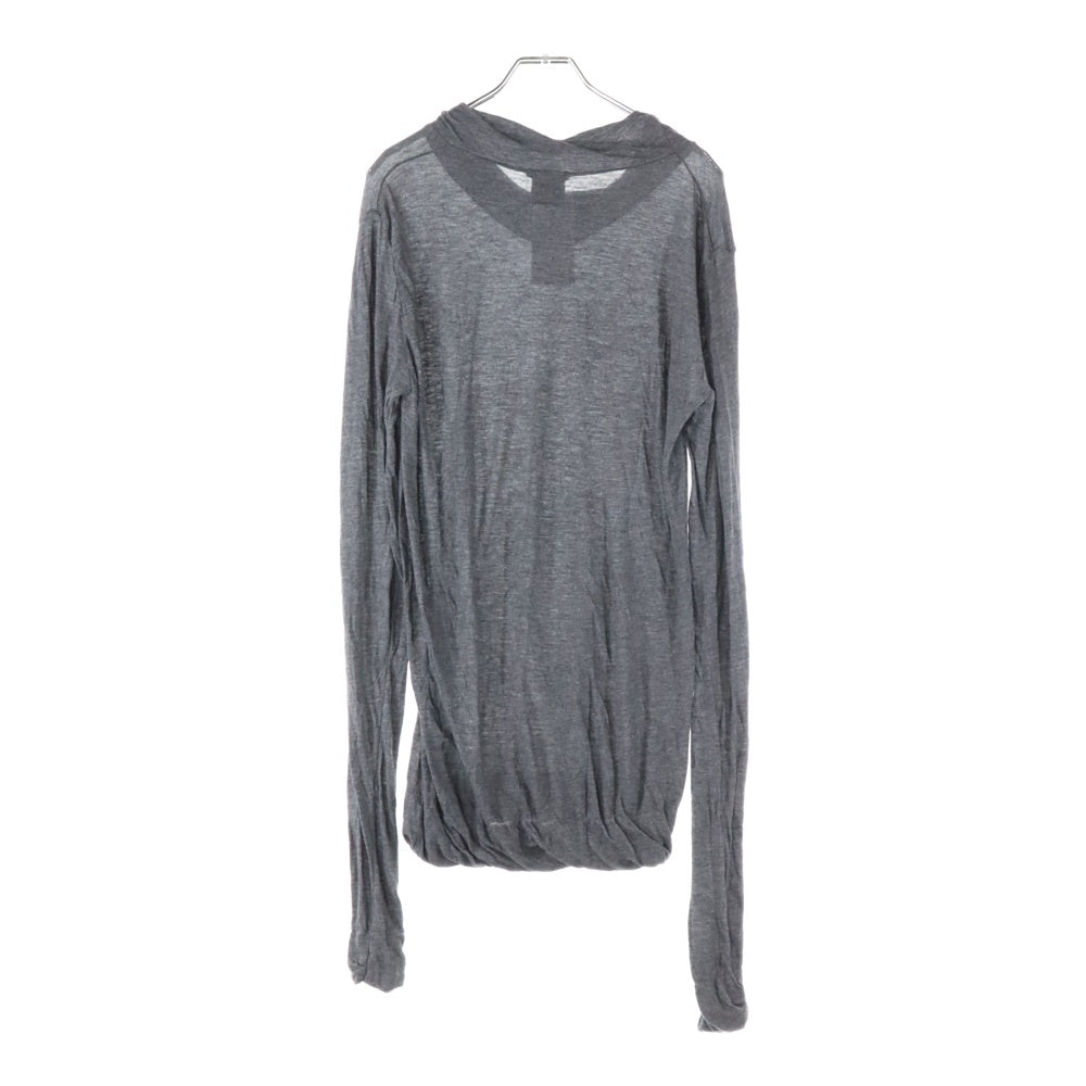 ANN DEMEULEMEESTER(アンドゥムルメステール) モックネック ニット長袖カットソー グレー