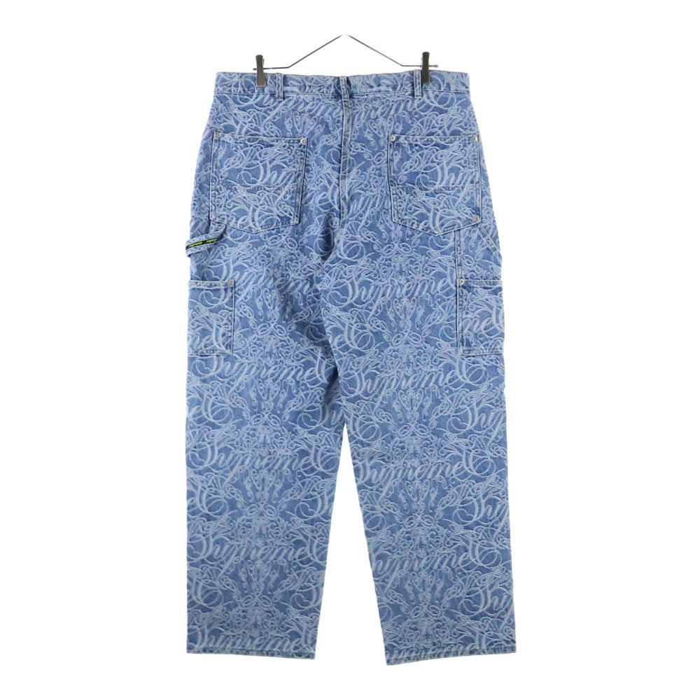 SUPREME(シュプリーム) 22AW Script Jacquard Double Knee Denim Painter Pant カーペンターデニムパンツ インディゴ