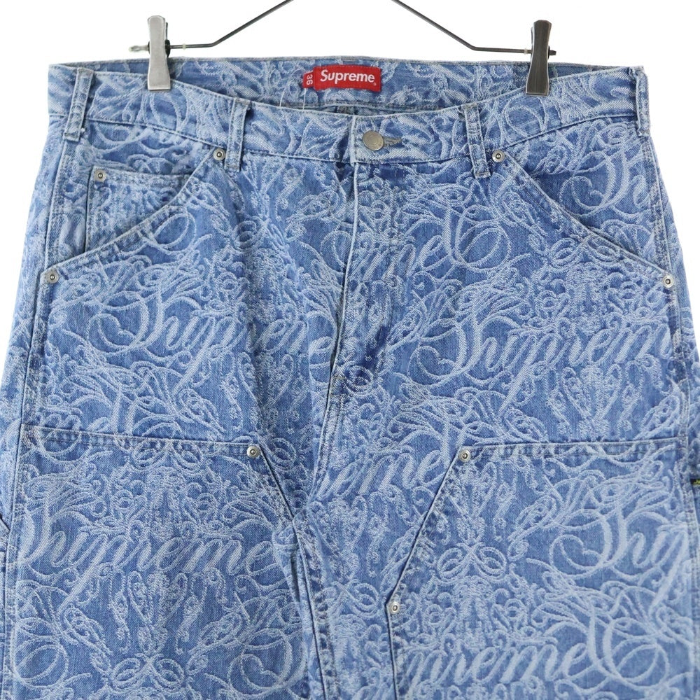 SUPREME(シュプリーム) 22AW Script Jacquard Double Knee Denim Painter Pant カーペンターデニムパンツ インディゴ