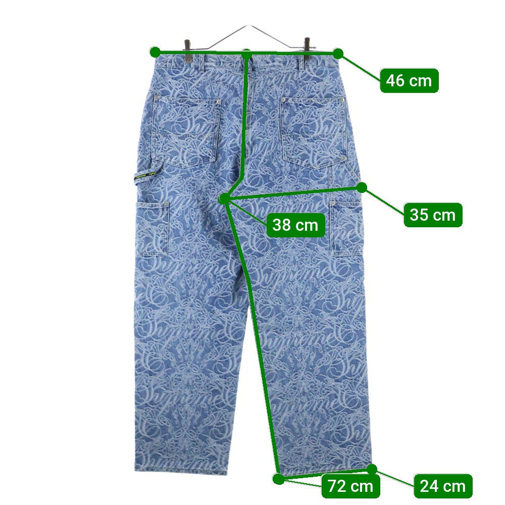 SUPREME(シュプリーム) 22AW Script Jacquard Double Knee Denim Painter Pant カーペンターデニムパンツ インディゴ