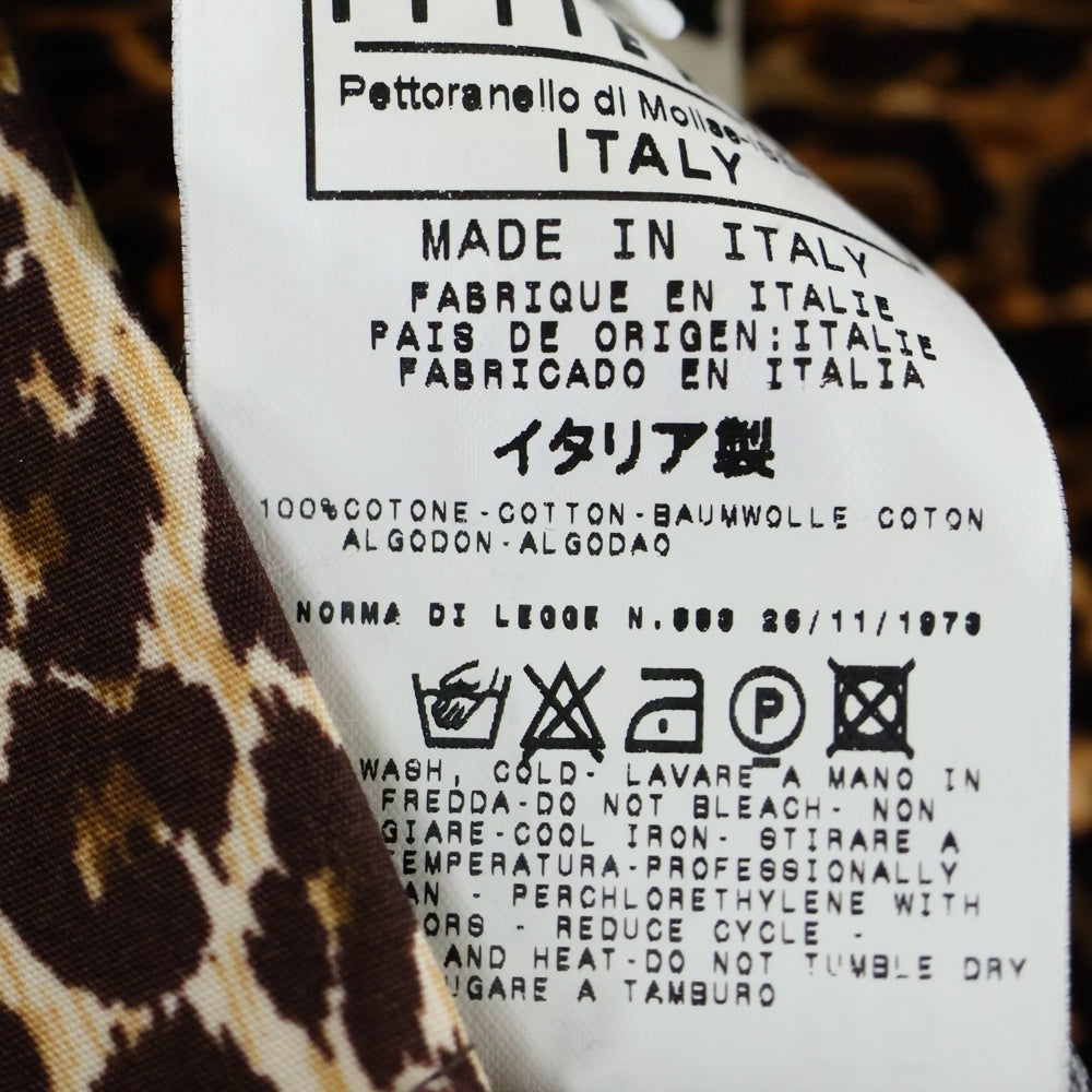 D&G(ディーアンドジー) レオパード ベーシック 長袖シャツ ブラウン