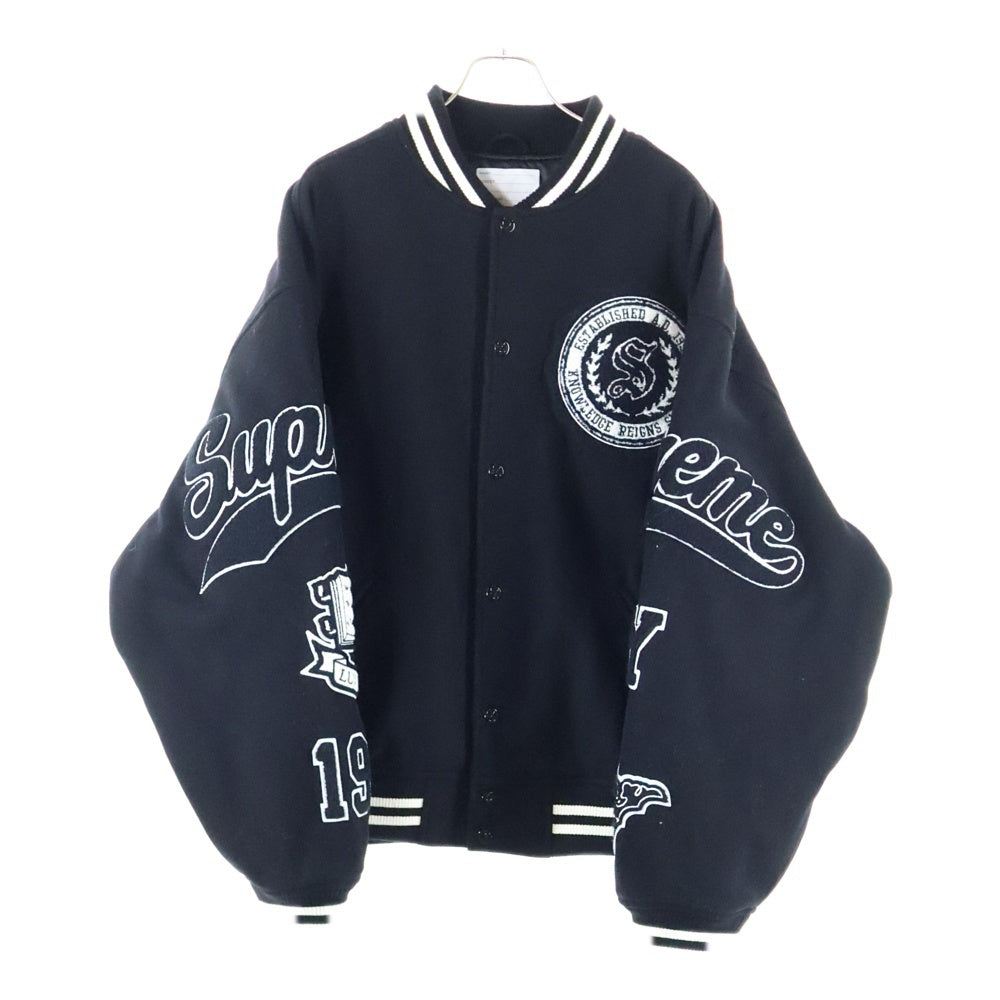 SUPREME(シュプリーム) 24AW Veritas Varsity Jacket バーシティジャケット スタジャン ブラック