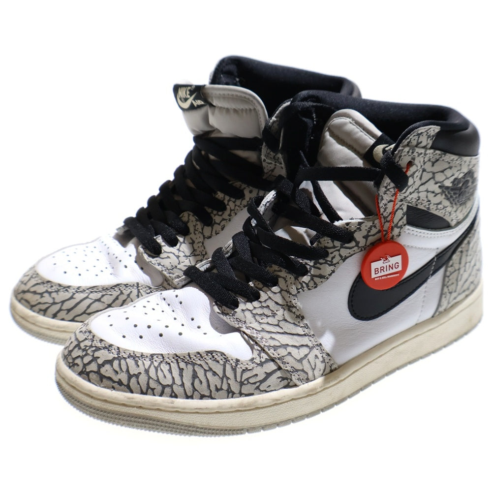 NIKE(ナイキ) AIR JORDAN 1 HIGH OG WHITE CEMENT DZ5485-052 エアジョーダン1 ホワイトセメント ハイカットスニーカー US9.5/27.5cm ホワイト/ブラック