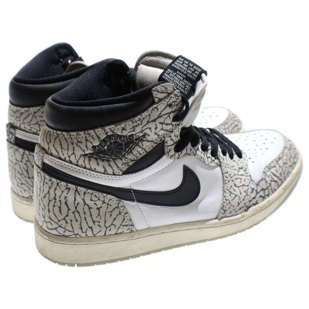 NIKE(ナイキ) AIR JORDAN 1 HIGH OG WHITE CEMENT DZ5485-052 エアジョーダン1 ホワイトセメント ハイカットスニーカー US9.5/27.5cm ホワイト/ブラック