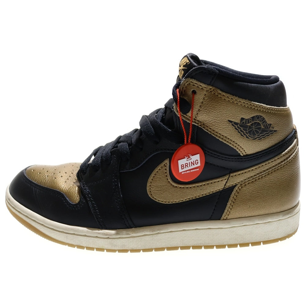 NIKE(ナイキ) AIR JORDAN 1 RETRO HIGH OG Black and Gold DZ5485 071 エア ジョーダン 1 レトロ ハイ ブラック/ゴールド ハイカットスニーカー US8/26cm