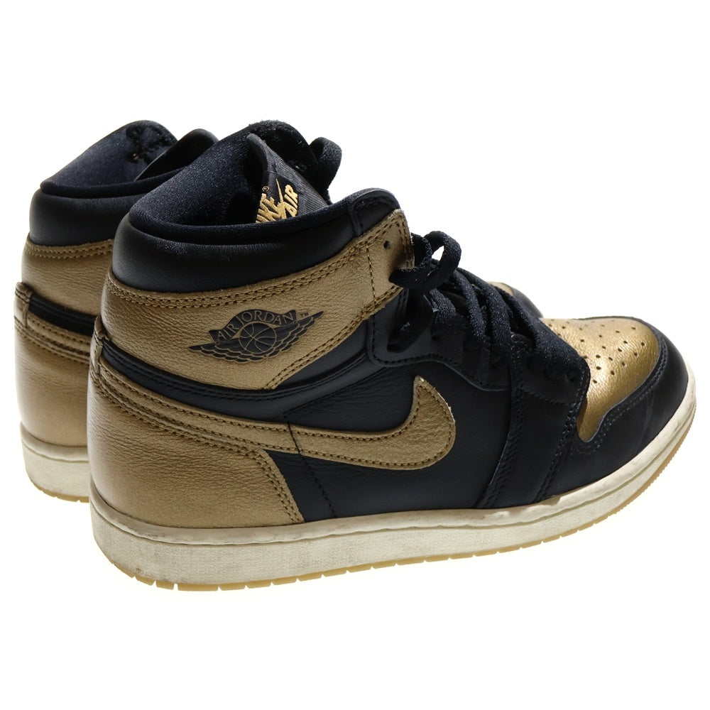 NIKE(ナイキ) AIR JORDAN 1 RETRO HIGH OG Black and Gold DZ5485 071 エア ジョーダン 1 レトロ ハイ ブラック/ゴールド ハイカットスニーカー US8/26cm