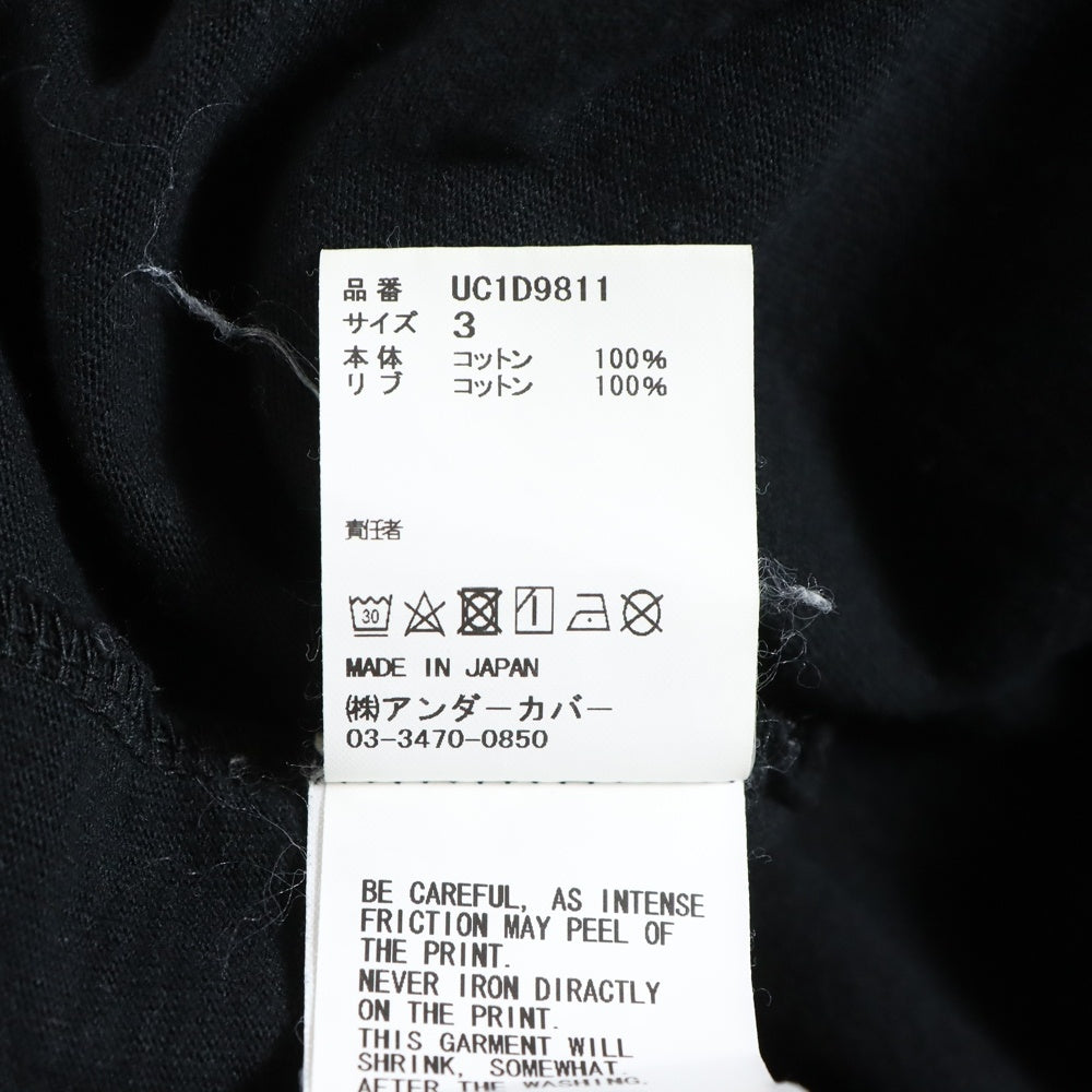 UNDERCOVER(アンダーカバー) ロゴプリント 半袖クルーネックTシャツカットソー ブラック