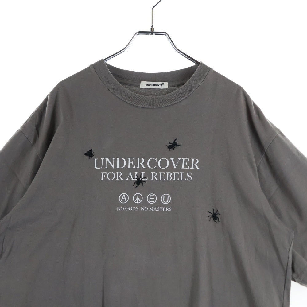 UNDERCOVER(アンダーカバー) 刺繍 プリント 半袖クルーネックTシャツカットソー グレー