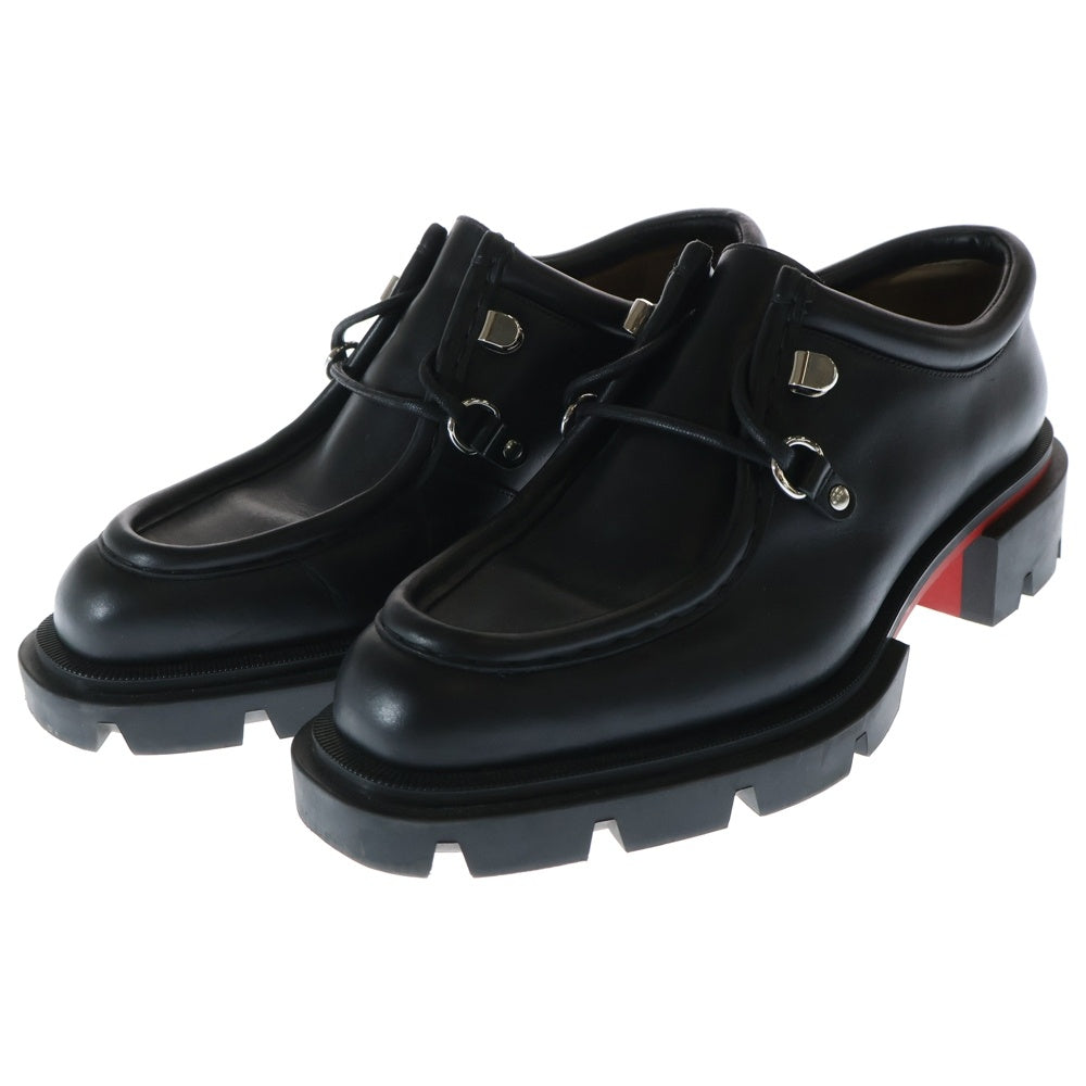 CHRISTIAN LOUBOUTIN(クリスチャンルブタン) Our Pabelito レザー ダービーローカットシューズ ブラック