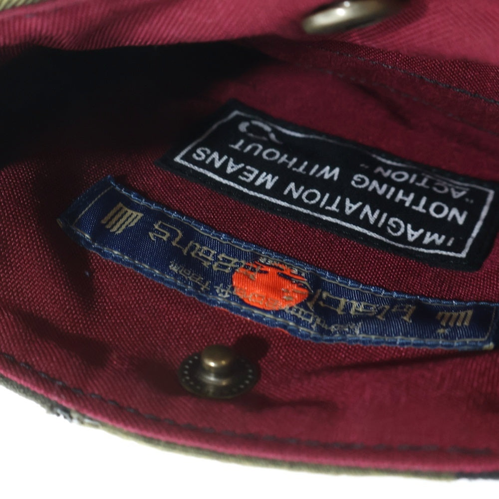 BLACK MEANS(ブラックミーンズ) 再構築 zip ショルダーバッグ カーキ
