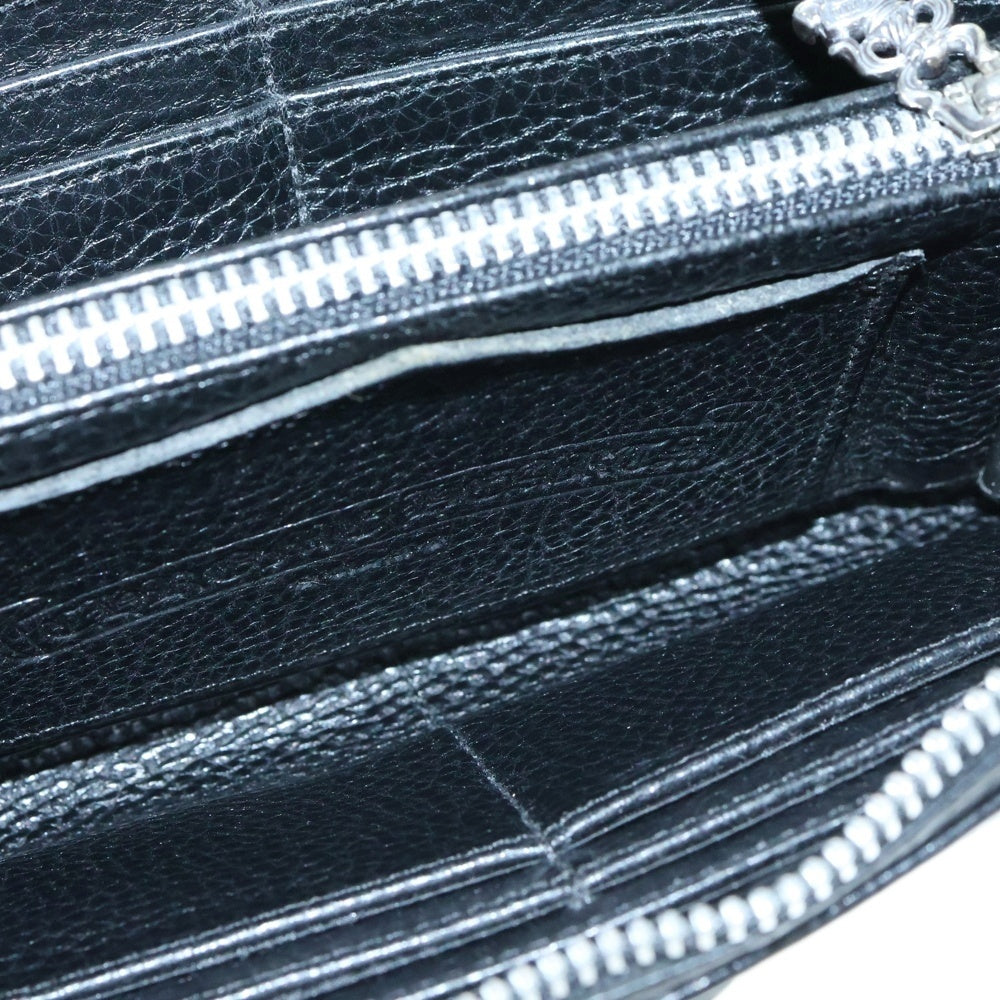 CHROME HEARTS(クロムハーツ) REC F ZIP 3クロス ラウンドジップレザーウォレット 財布 ブラック BCA368