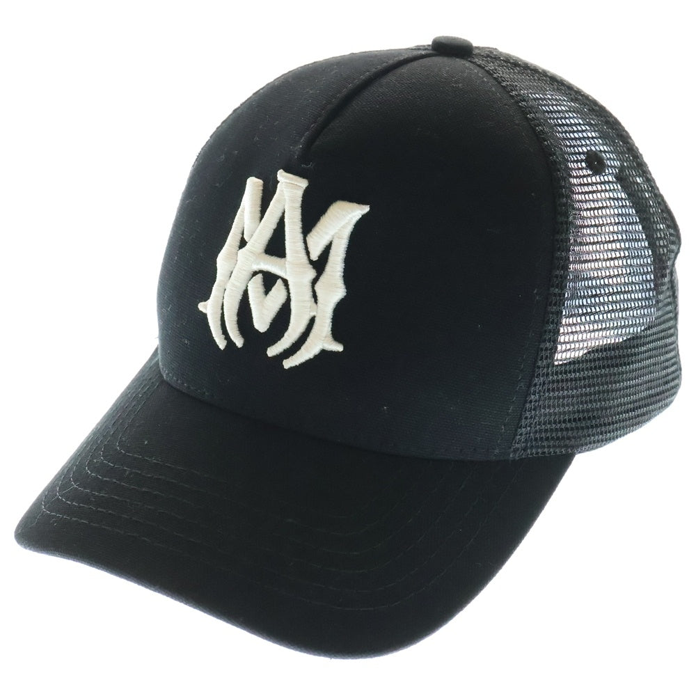 AMIRI(アミリ) MA LOGO TRUCKER HAT ロゴ刺繍 メッシュキャップ ブラック