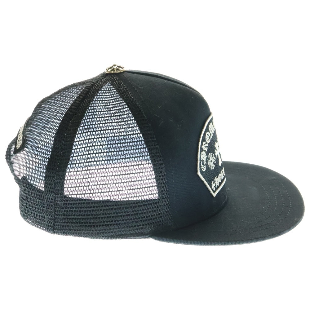 CHROME HEARTS(クロムハーツ) TRUCKER CAP トラッカーキャップ セメタリークロス刺繍クロスボール付メッシュキャップ 帽子 ブラック